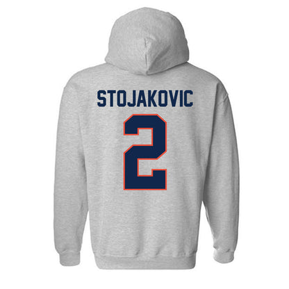 Illinois - NCAA Men's Basketball : Andrej Stojakovic - Classic Shersey Hooded Sweatshirt-1