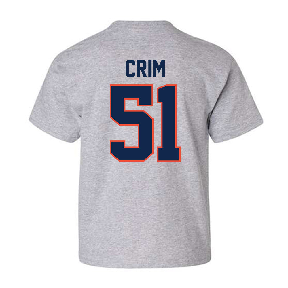 Illinois - NCAA Football : Parker Crim - Classic Shersey Youth T-Shirt-1