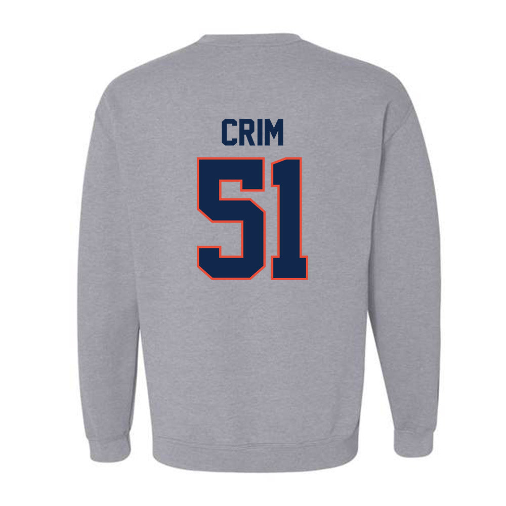 Illinois - NCAA Football : Parker Crim - Classic Shersey Crewneck Sweatshirt-1