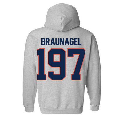 Illinois - NCAA Wrestling : Joey Braunagel - Classic Shersey Hooded Sweatshirt-1