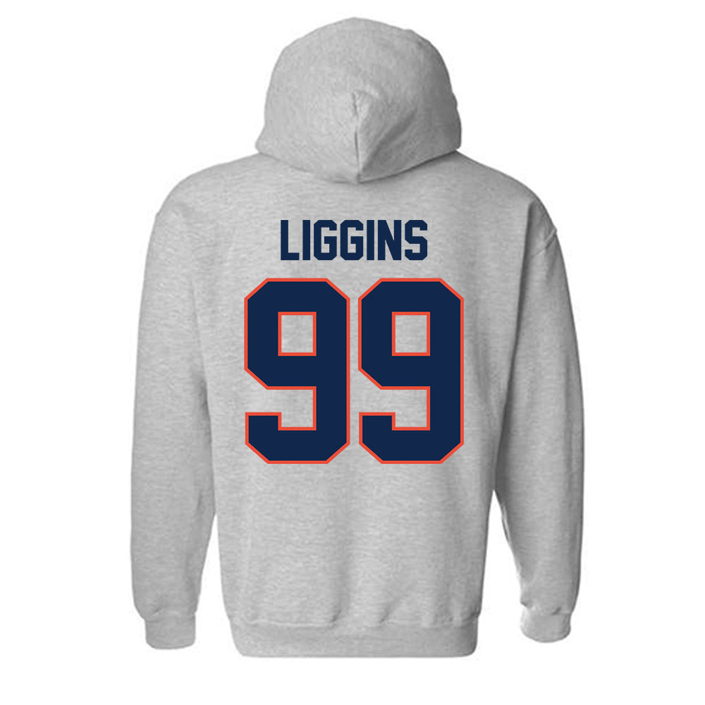 Illinois - NCAA Football : King Liggins - Classic Shersey Hooded Sweatshirt-1