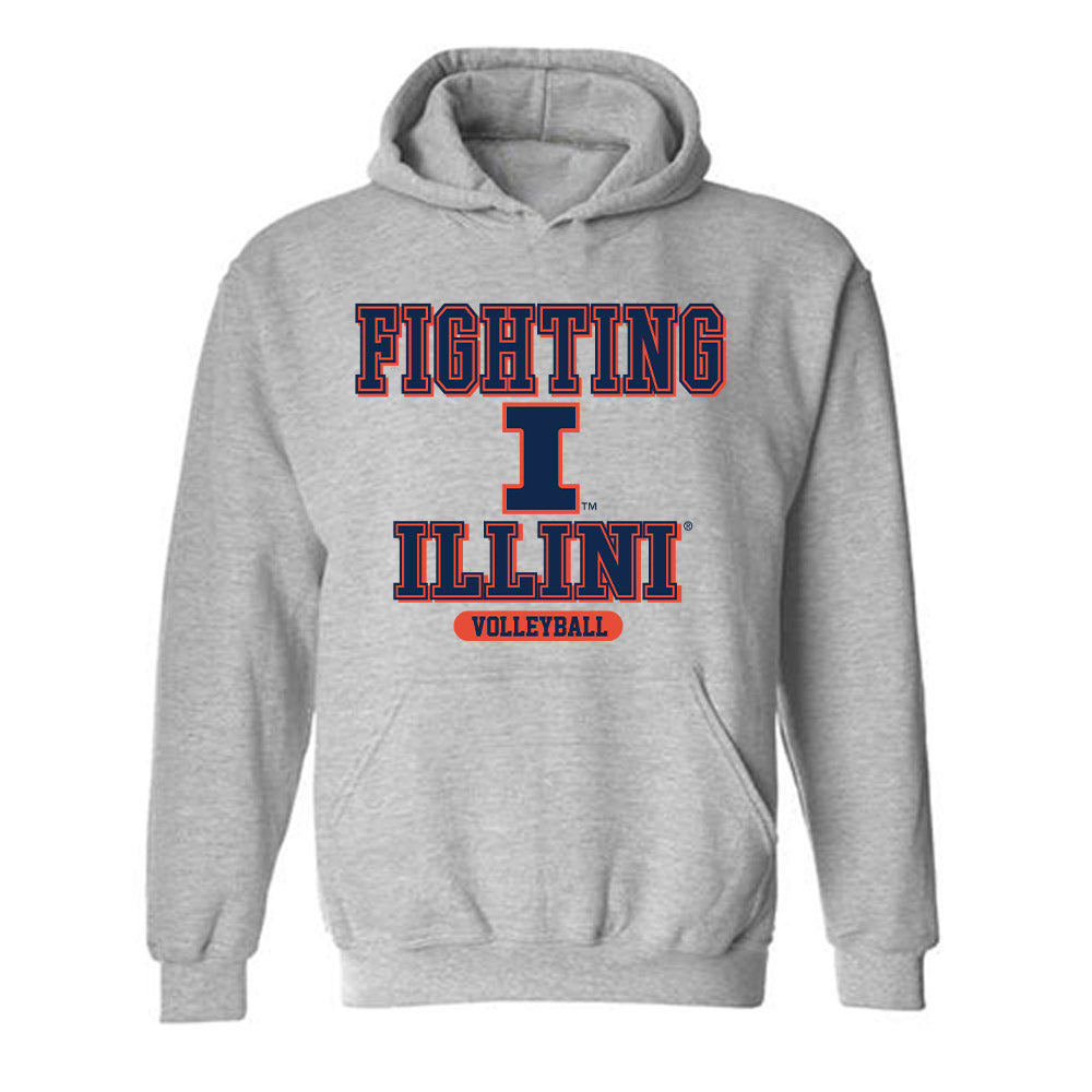 Illinois - NCAA Women's Volleyball : Madi Miles - Classic Shersey Hooded Sweatshirt-0