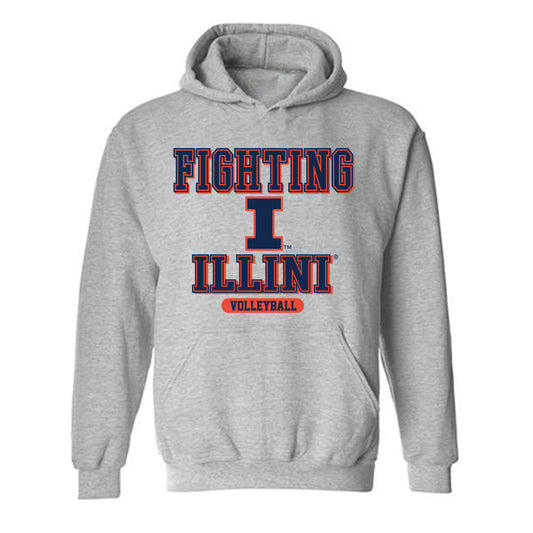 Illinois - NCAA Women's Volleyball : Madi Miles - Classic Shersey Hooded Sweatshirt-0