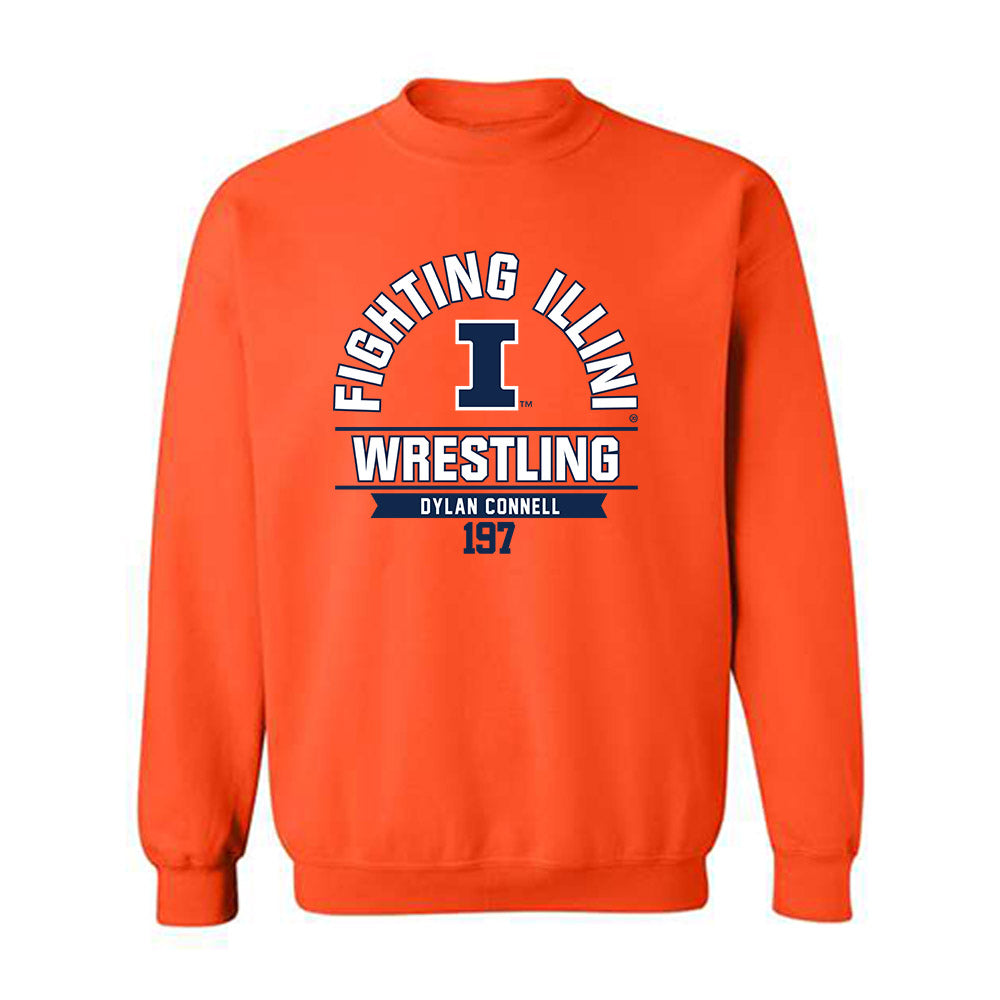 Illinois - NCAA Wrestling : Dylan Connell - Classic Fashion Shersey Crewneck Sweatshirt-0