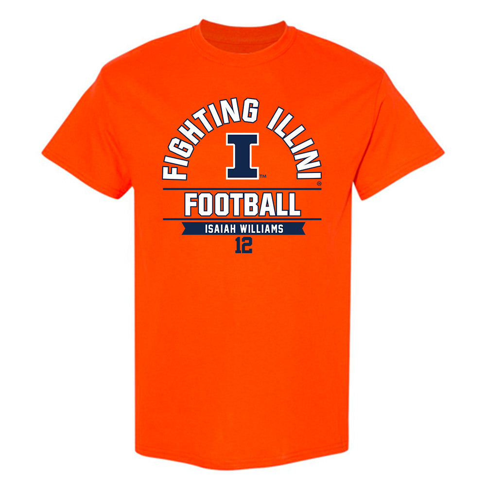 Illinois - NCAA Football : Isaiah Williams - Classic Fashion Shersey T-Shirt-0