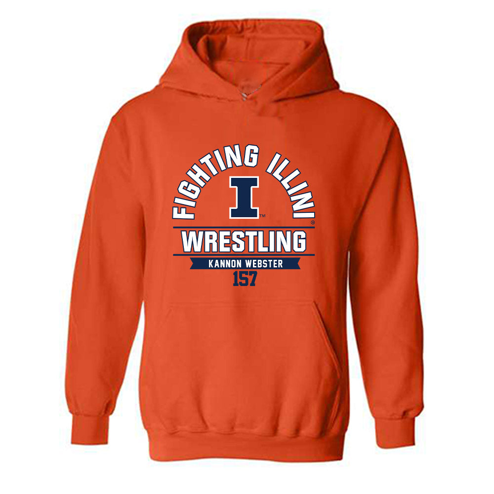 Illinois - NCAA Wrestling : Kannon Webster - Classic Fashion Shersey Hooded Sweatshirt-0