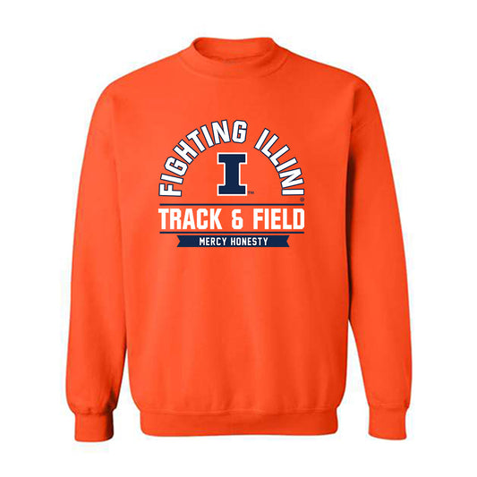 Illinois - NCAA Women's Track & Field : Mercy Honesty - Classic Fashion Shersey Crewneck Sweatshirt-0