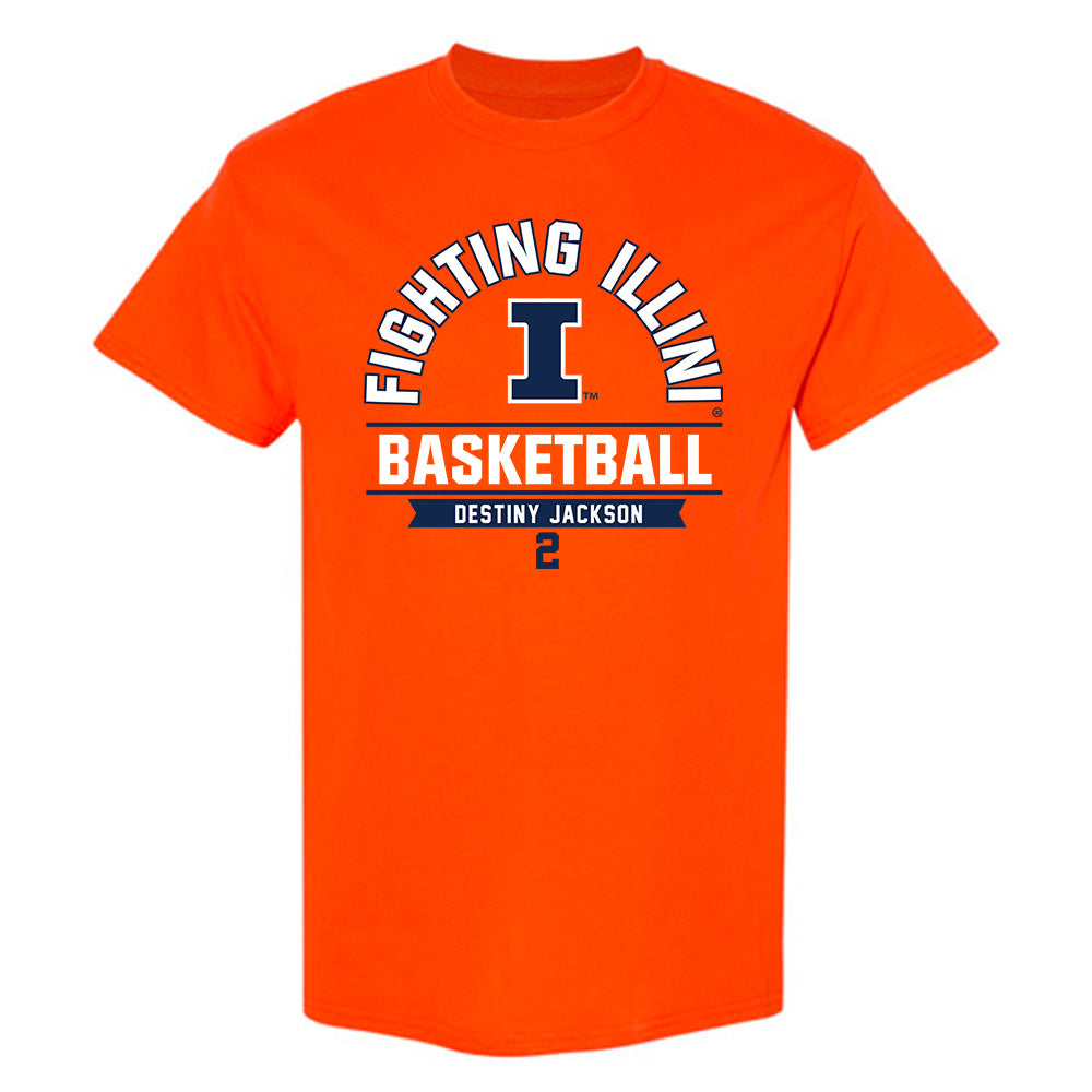 Illinois - NCAA Women's Basketball : Destiny Jackson - Classic Fashion Shersey T-Shirt-0