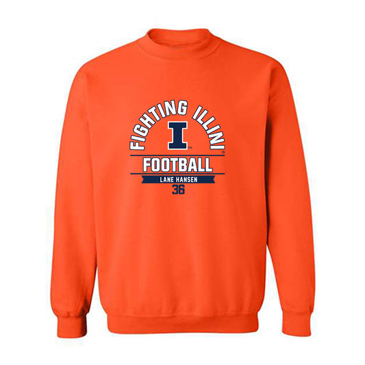 Illinois - NCAA Football : Lane Hansen - Crewneck Sweatshirt Classic Fashion Shersey