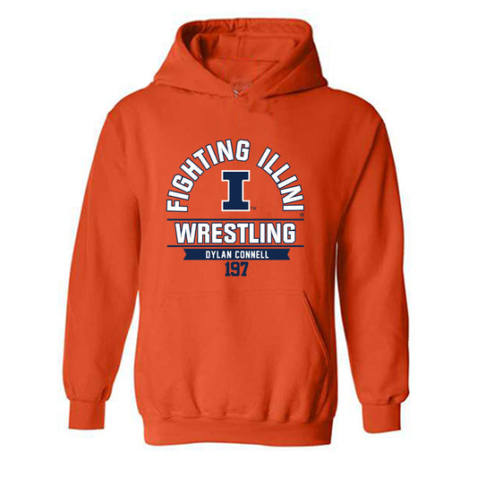 Illinois - NCAA Wrestling : Dylan Connell - Classic Fashion Shersey Hooded Sweatshirt-0