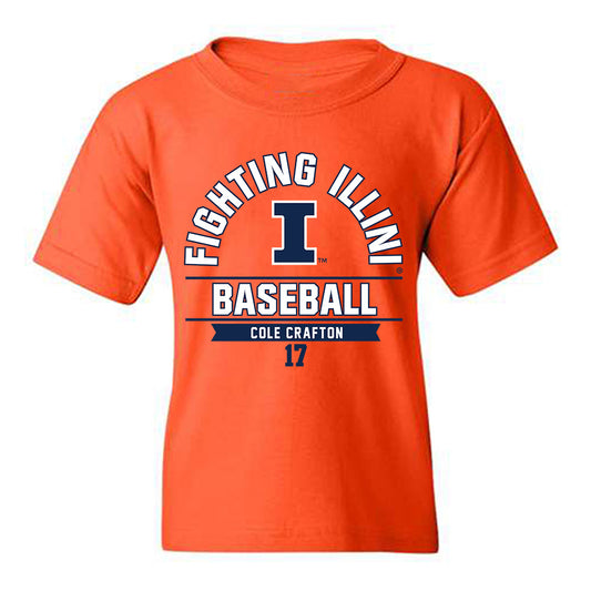 Illinois - NCAA Baseball : Cole Crafton - Classic Fashion Shersey Youth T-Shirt-0