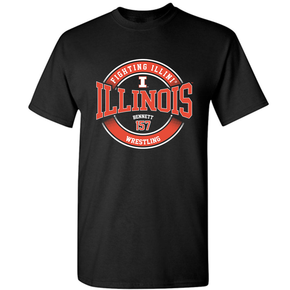Illinois - NCAA Wrestling : Ryan Bennett - Classic Fashion Shersey T-Shirt-0