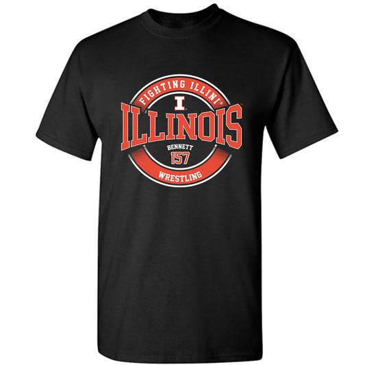 Illinois - NCAA Wrestling : Ryan Bennett - Classic Fashion Shersey T-Shirt-0