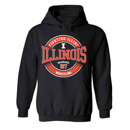 Illinois - NCAA Wrestling : Joey Braunagel - Classic Fashion Shersey Hooded Sweatshirt-0