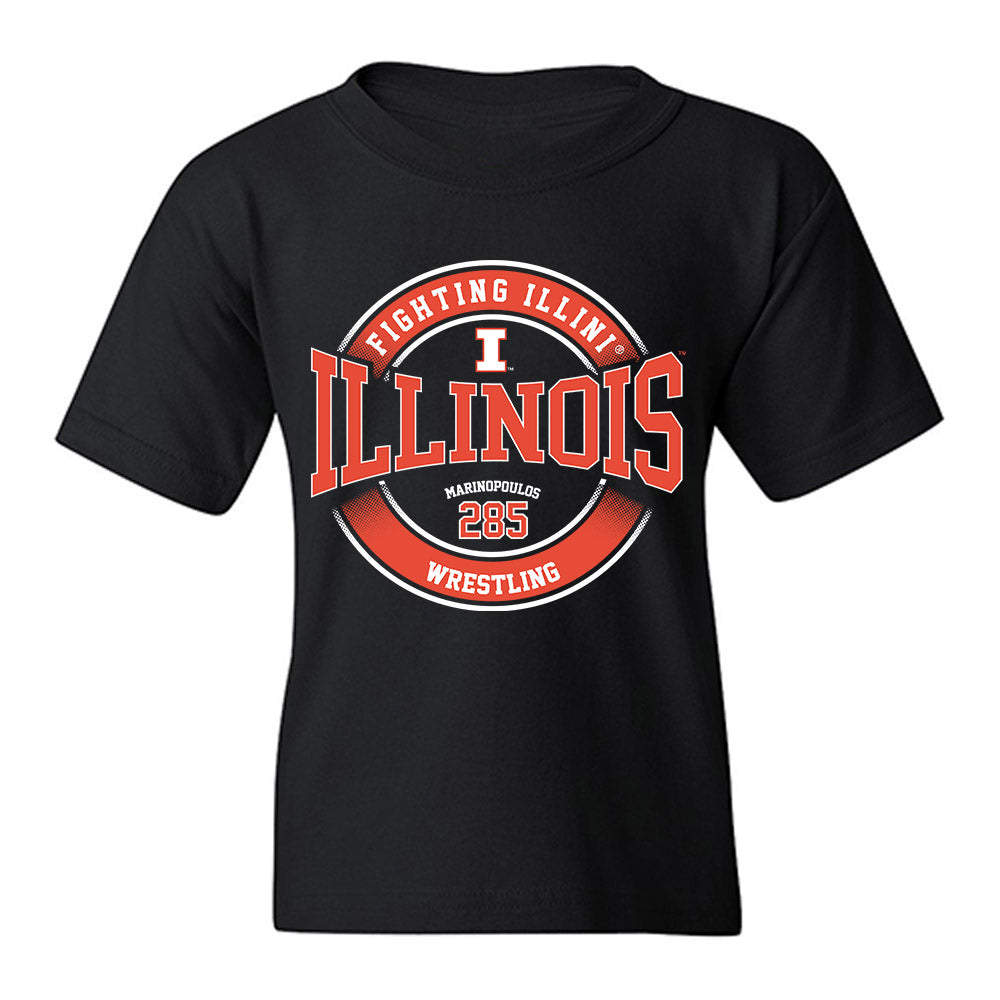 Illinois - NCAA Wrestling : Peter Marinopoulos - Classic Fashion Shersey Youth T-Shirt-0