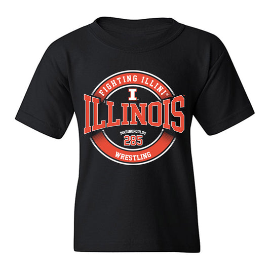 Illinois - NCAA Wrestling : Peter Marinopoulos - Classic Fashion Shersey Youth T-Shirt-0