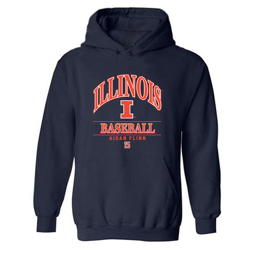 Illinois - NCAA Baseball : Aidan Flinn - Classic Fashion Shersey Hooded Sweatshirt-0