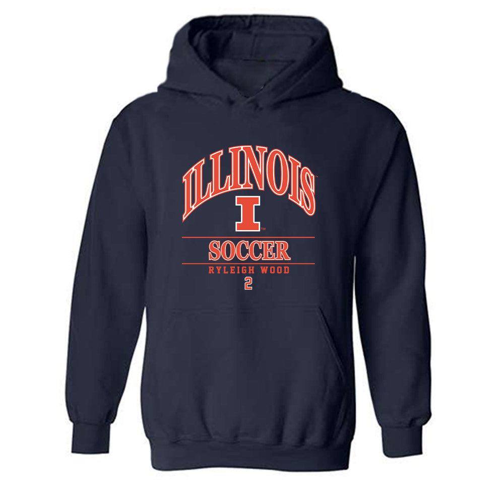 Illinois - NCAA Women's Soccer : Ryleigh Wood - Classic Fashion Shersey Hooded Sweatshirt-0