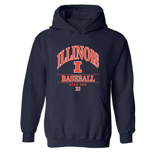 Illinois - NCAA Baseball : Ryan Ohm - Classic Fashion Shersey Hooded Sweatshirt-0