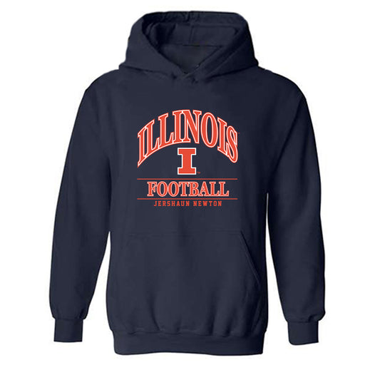 Illinois - NCAA Football : Jershaun Newton - Classic Fashion Shersey Hooded Sweatshirt-0
