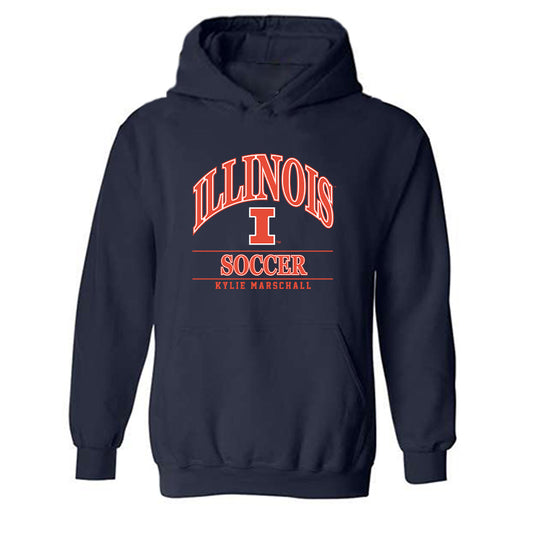 Illinois - NCAA Women's Soccer : Kylie Marschall - Classic Fashion Shersey Hooded Sweatshirt-0