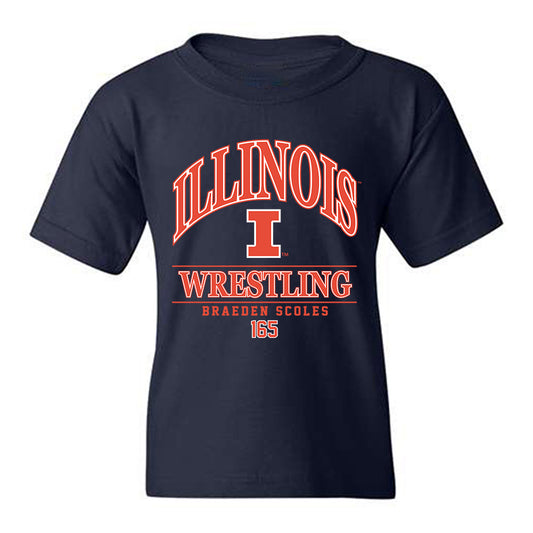 Illinois - NCAA Wrestling : Braeden Scoles - Classic Fashion Shersey Youth T-Shirt-0