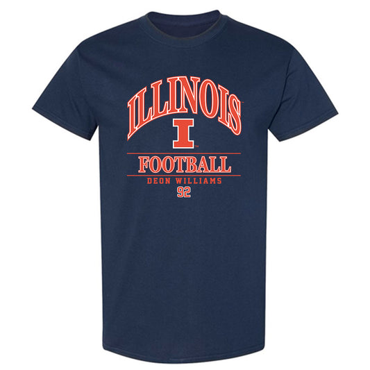 Illinois - NCAA Football : Deon Williams - Classic Fashion Shersey T-Shirt-0