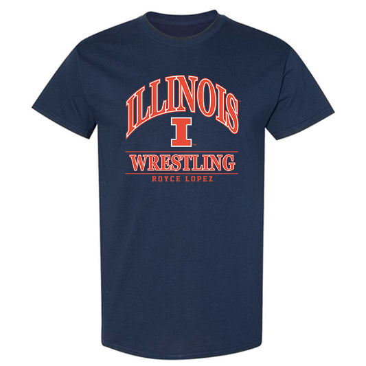 Illinois - NCAA Wrestling : Royce Lopez - Classic Fashion Shersey T-Shirt-0
