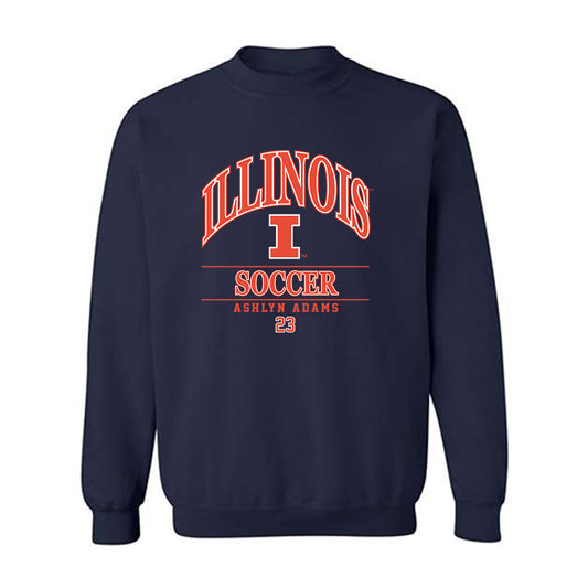 Illinois - NCAA Women's Soccer : Ashlyn Adams - Classic Fashion Shersey Crewneck Sweatshirt-0