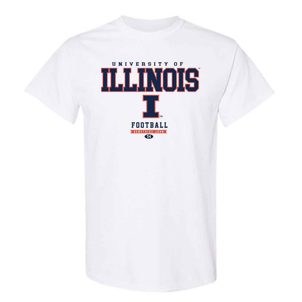 Illinois - NCAA Football : Demetrius John - Classic Fashion Shersey T-Shirt-0