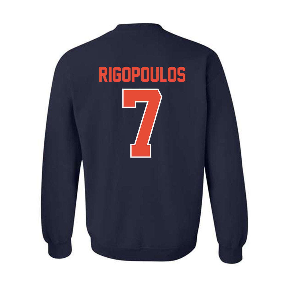 Illinois - NCAA Baseball : Foti Rigopoulos - Sports Shersey Crewneck Sweatshirt-1
