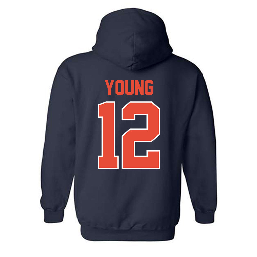 Illinois - NCAA Baseball : Ike Young - Sports Shersey Hooded Sweatshirt-1