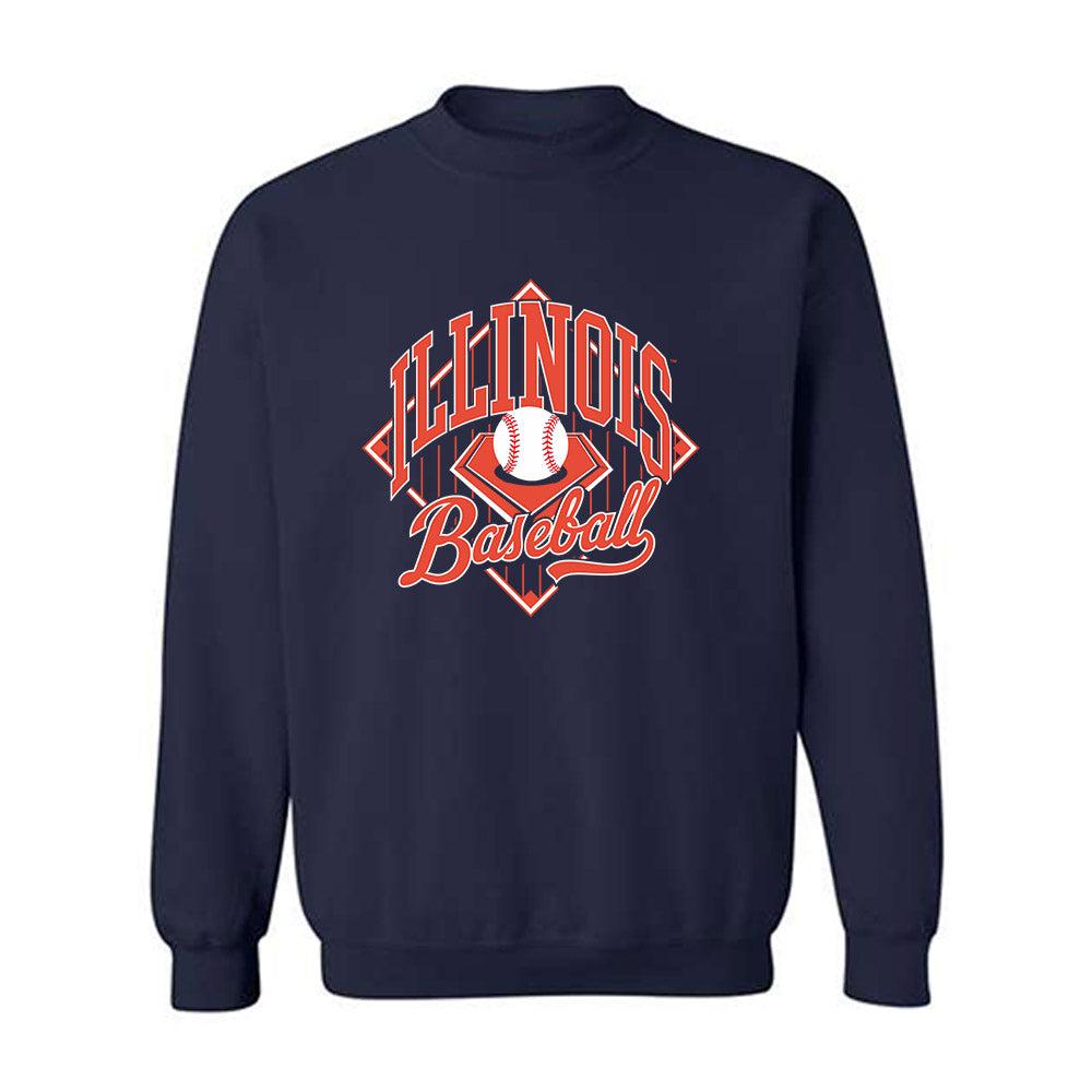 Illinois - NCAA Baseball : Zach Bates - Sports Shersey Crewneck Sweatshirt-0