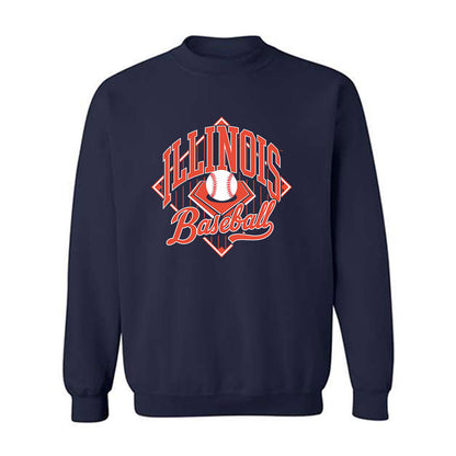 Illinois - NCAA Baseball : Zach Bates - Sports Shersey Crewneck Sweatshirt-0