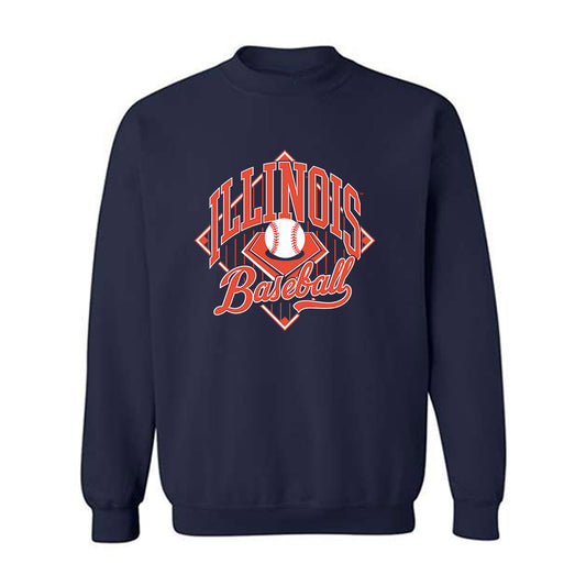 Illinois - NCAA Baseball : Joseph Catalano - Sports Shersey Crewneck Sweatshirt-0