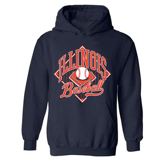 Illinois - NCAA Baseball : Nolan Girard - Sports Shersey Hooded Sweatshirt-0