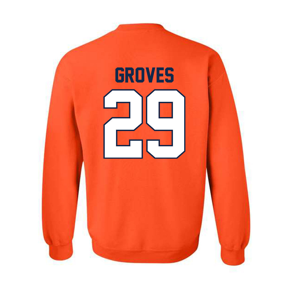Illinois - NCAA Baseball : Nick Groves - Sports Shersey Crewneck Sweatshirt-1