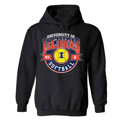 Illinois - NCAA Softball : Ady Kiddy - Sports Shersey Hooded Sweatshirt-0