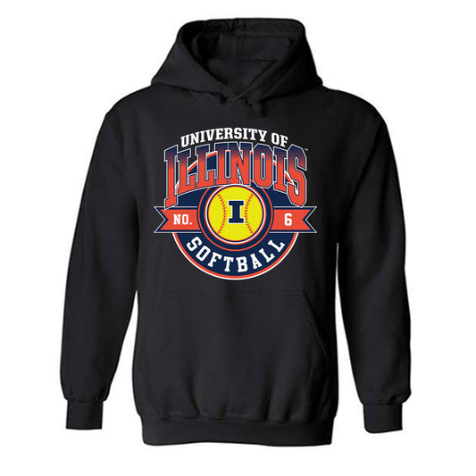 Illinois - NCAA Softball : Ady Kiddy - Sports Shersey Hooded Sweatshirt-0