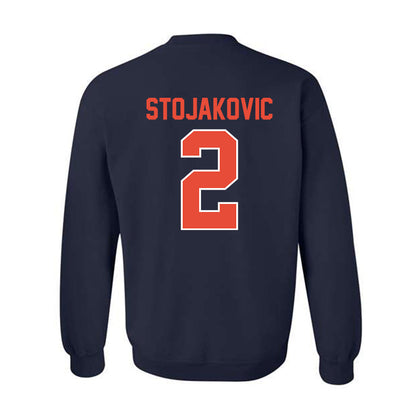 Illinois - NCAA Men's Basketball : Andrej Stojakovic - Sports Shersey Crewneck Sweatshirt-1