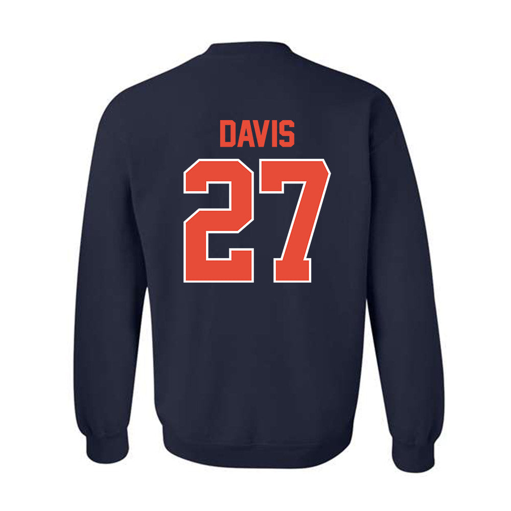 Illinois - NCAA Men's Basketball : Landon Davis - Sports Shersey Crewneck Sweatshirt-1