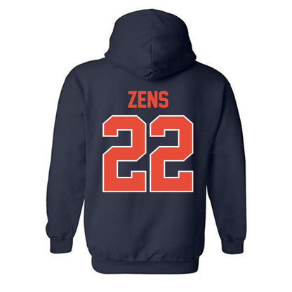 Illinois - NCAA Men's Basketball : Zavier Zens - Sports Shersey Hooded Sweatshirt-1