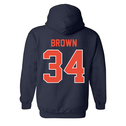 Illinois - NCAA Men's Basketball : Ethan Brown - Sports Shersey Hooded Sweatshirt-1