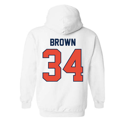 Illinois - NCAA Men's Basketball : Ethan Brown - Sports Shersey Hooded Sweatshirt-1