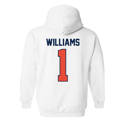 Illinois - NCAA Men's Basketball : Lincoln Williams - Sports Shersey Hooded Sweatshirt-1