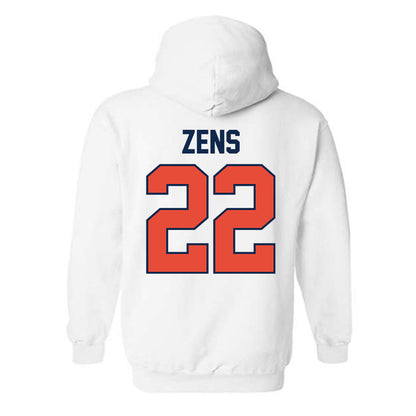 Illinois - NCAA Men's Basketball : Zavier Zens - Sports Shersey Hooded Sweatshirt-1