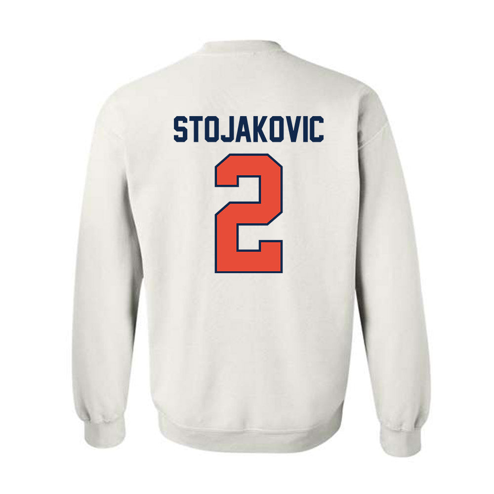 Illinois - NCAA Men's Basketball : Andrej Stojakovic - Sports Shersey Crewneck Sweatshirt-1