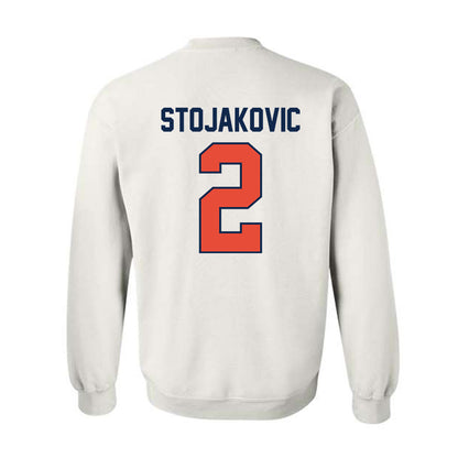Illinois - NCAA Men's Basketball : Andrej Stojakovic - Sports Shersey Crewneck Sweatshirt-1