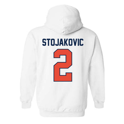 Illinois - NCAA Men's Basketball : Andrej Stojakovic - Sports Shersey Hooded Sweatshirt-1