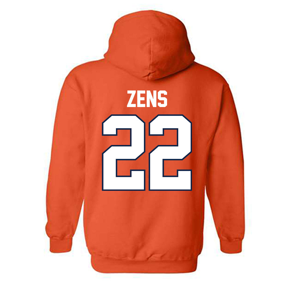 Illinois - NCAA Men's Basketball : Zavier Zens - Sports Shersey Hooded Sweatshirt-1